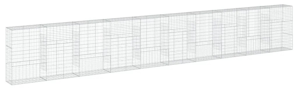 horganyzott vas gabion kosár fedéllel 1000 x 50 x 150 cm