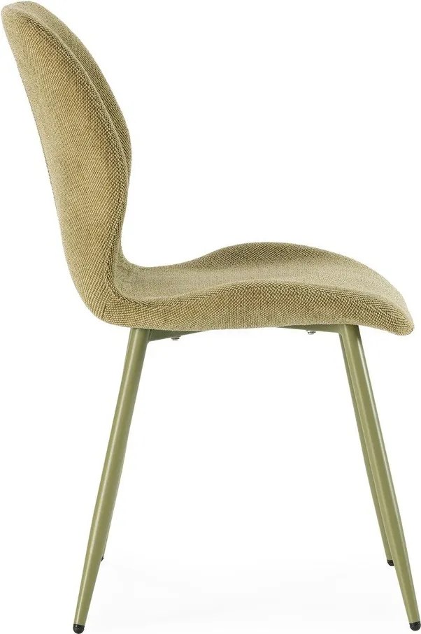 Zöld kárpitozott étkezőszék szett 4 db-os Ansu – Marckeric