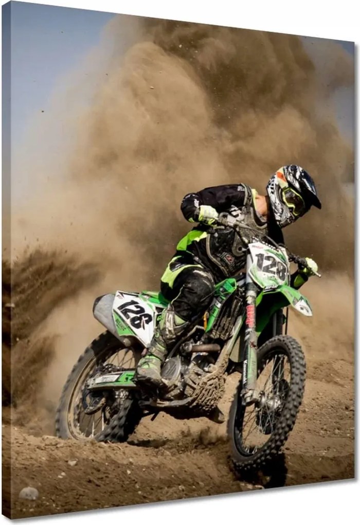 Vászonkép 40x50 MotoCross Motorkerékpár Motor