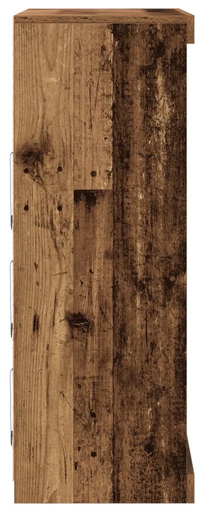 Old Wood Tálalószekrény LED világítással 41x37x100 cm