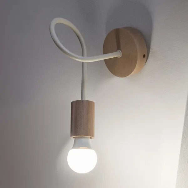 Fali lámpa OXFORD 1xE27/15W/230V fenyő/krém