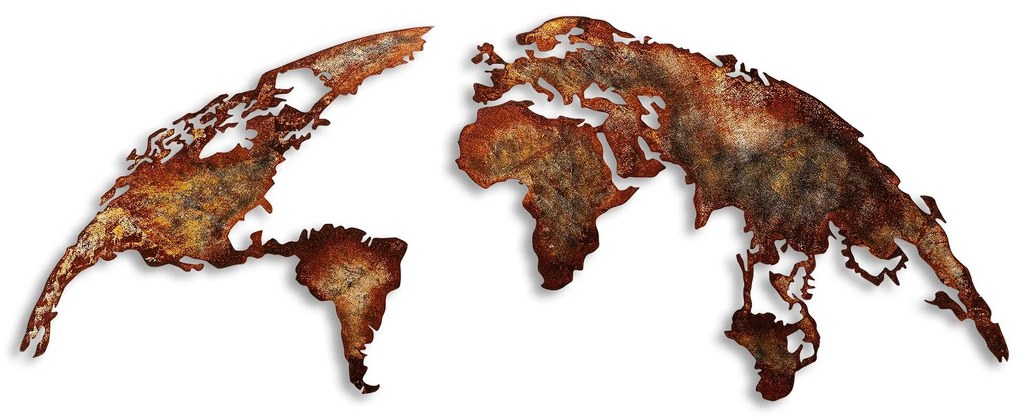 Fém fali dekoráció, World Map Medium - 1