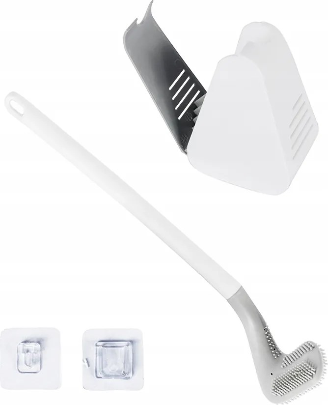 Gumi Wc Kefe Wc-hez Fehér Szürke Kompakt Stílusos Tartály