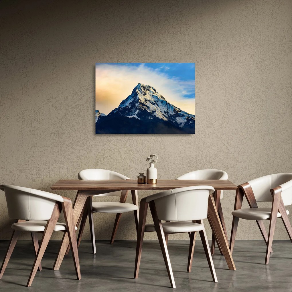 Havas hegyek képe, Nepál (üvegen) (70x50 cm)