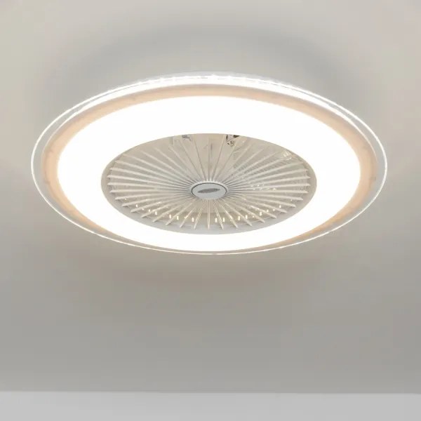 Brilagi - LED Dimmelhető lámpa ventilátorral RONDA LED/48W/230V fehér + távirányító