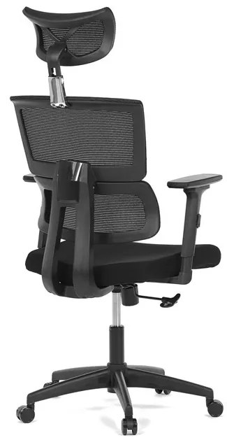 Fekete hálós irodai szék hintamechanikával. KA-B1025 BK