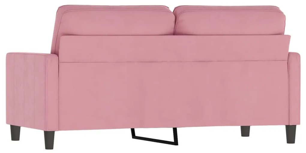 kétszemélyes rózsaszín bársony kanapé 140 cm