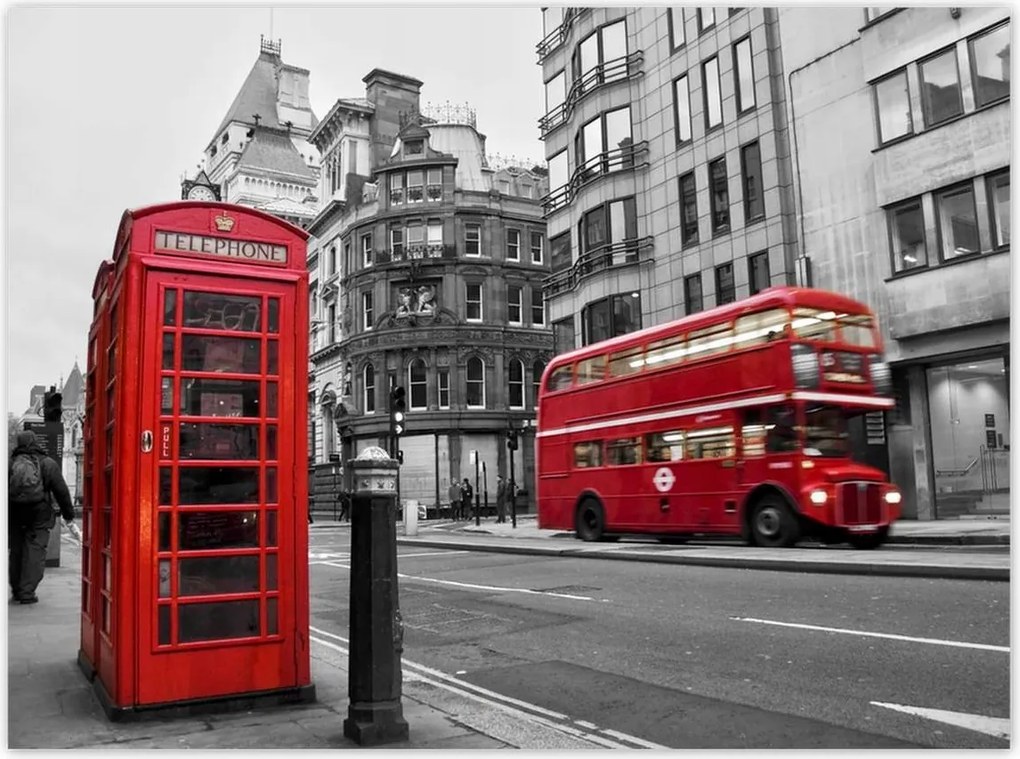 Poszterek 135x100 Piros busz