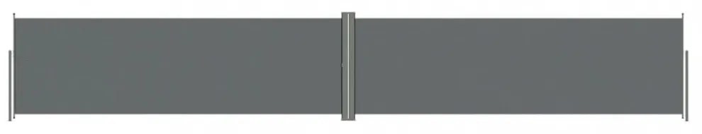 antracitszürke behúzható oldalsó napellenző 160 x 1000 cm