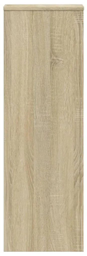 2 db sonoma tölgy szerelt fa növénytartó állvány 33x33x100 cm