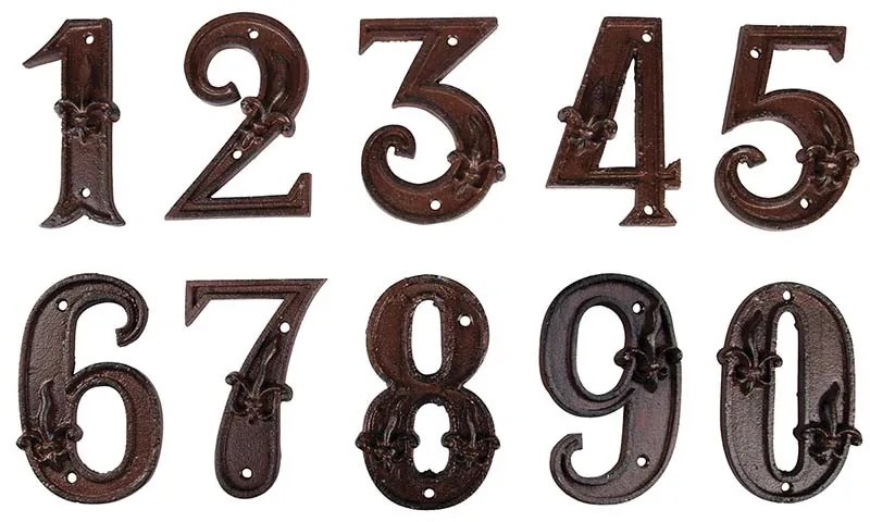 Öntöttvas házszám, 3