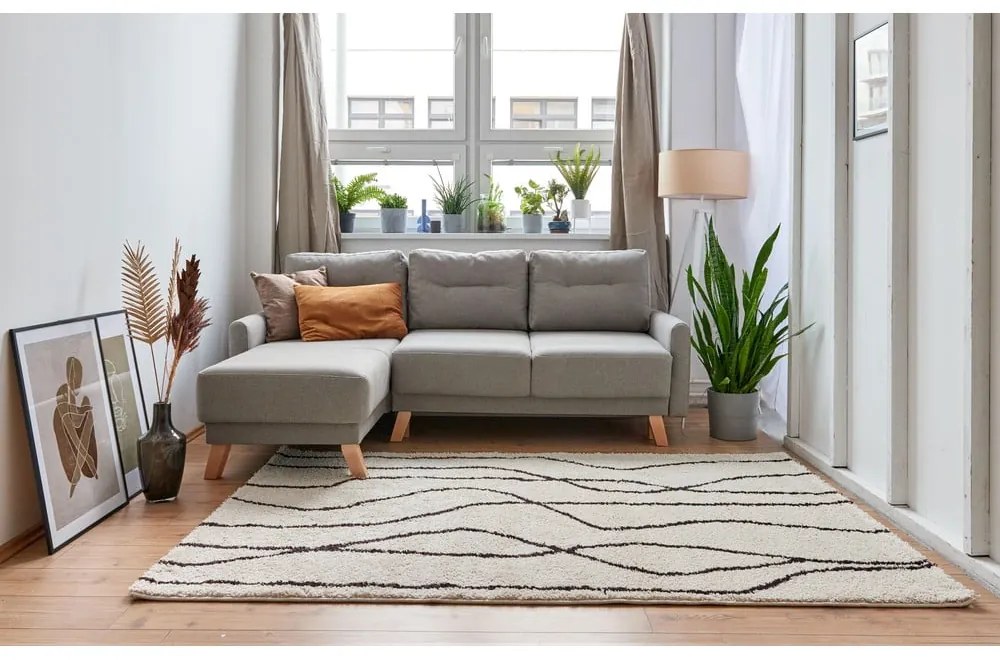 Fehér-fekete szőnyeg 160x230 cm Routa – Universal