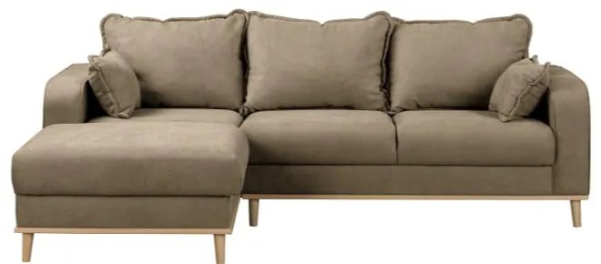 Világosbarna sarokkanapé (bal oldali) Beata – Ropez