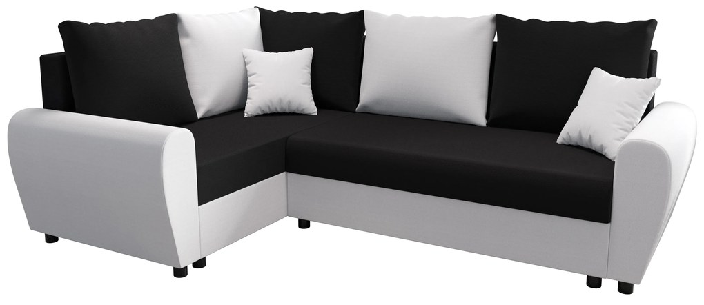Sarok ülőgarnitúra Fleur Plus (fehér + fekete) (B). 1057097