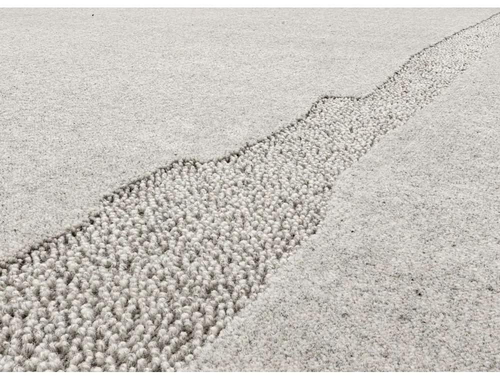 Világosszürke gyapjú szőnyeg 200x300 cm Morphic Rocca – Agnella