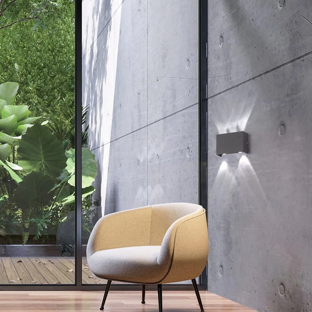 FISCHER&HONSEL 30378 NAIROBI Modern Kültéri Fali Lámpa Fekete LED IP54