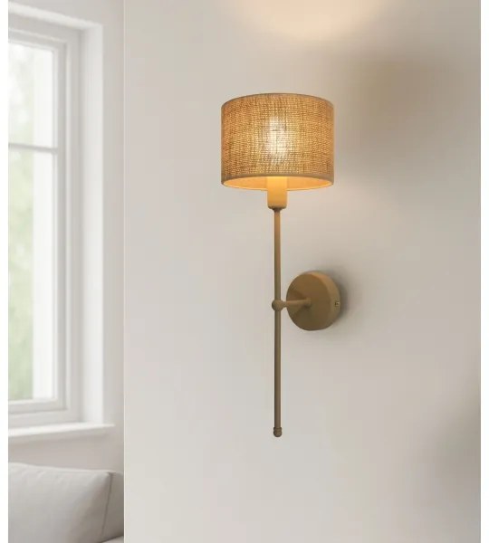 Fali lámpa MADELA 1xE14/40W/230V juta/bézs