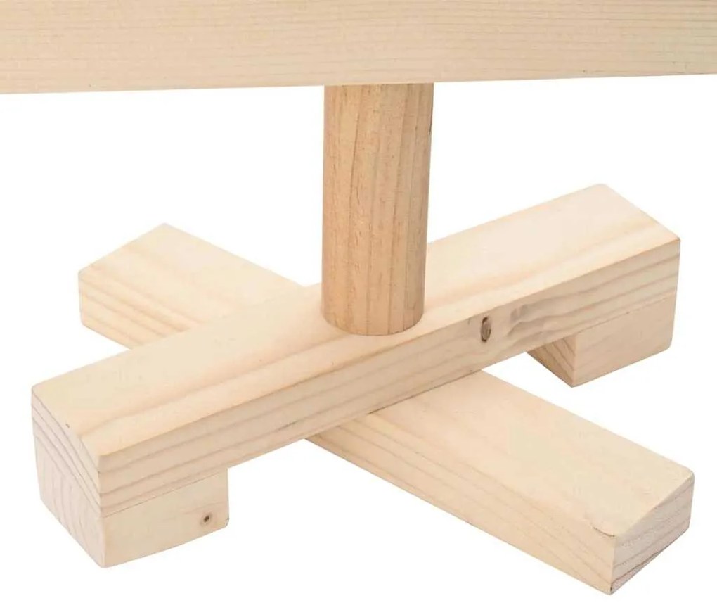 Karácsonyfák állvánnyal Természetes 60 cm Tömör fenyőfa