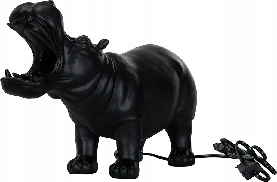 Víziló Alakú Lámpa, matt fekete