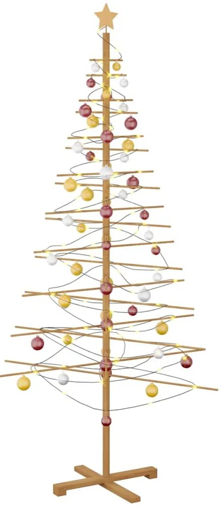 Fából készült Karácsonyfa állvánnyal Barna 210 cm bambusz