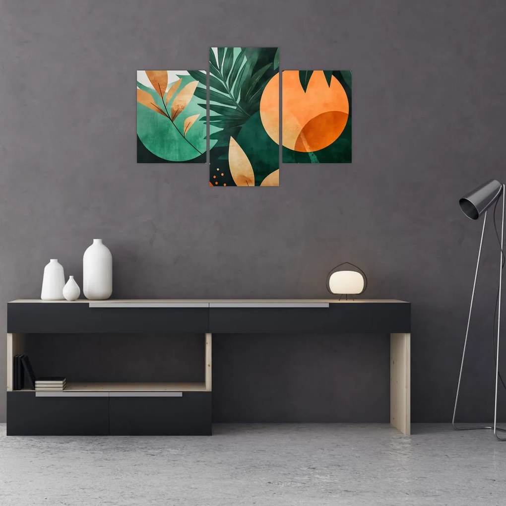 Kép - Geometrikus természeti minták (90x60 cm)