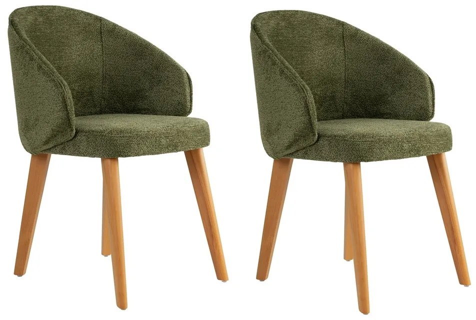 Bentley Green and Dark Oak étkezőszék szett, 2 db