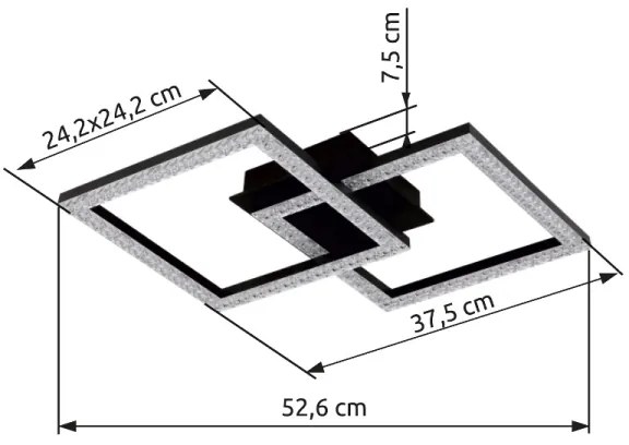 Globo 67328-20D - LED Mennyezeti lámpa SAPENA LED/20W/230V