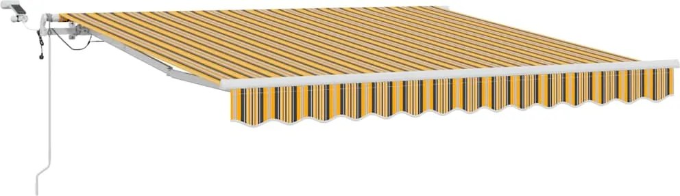 vidaXL Behúzható napellenző Sokszínű 300 x 250 cm Poliészter és fém