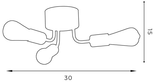 Csillár BRENDA 3xE27/60W/230V fekete