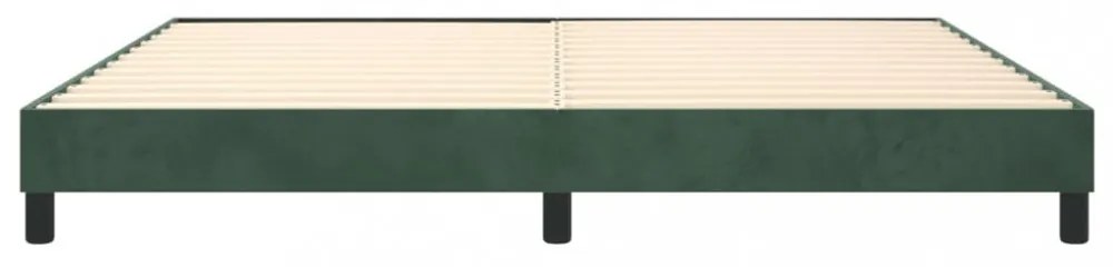 sötétzöld bársony ágykeret matrac nélkül 200x200 cm