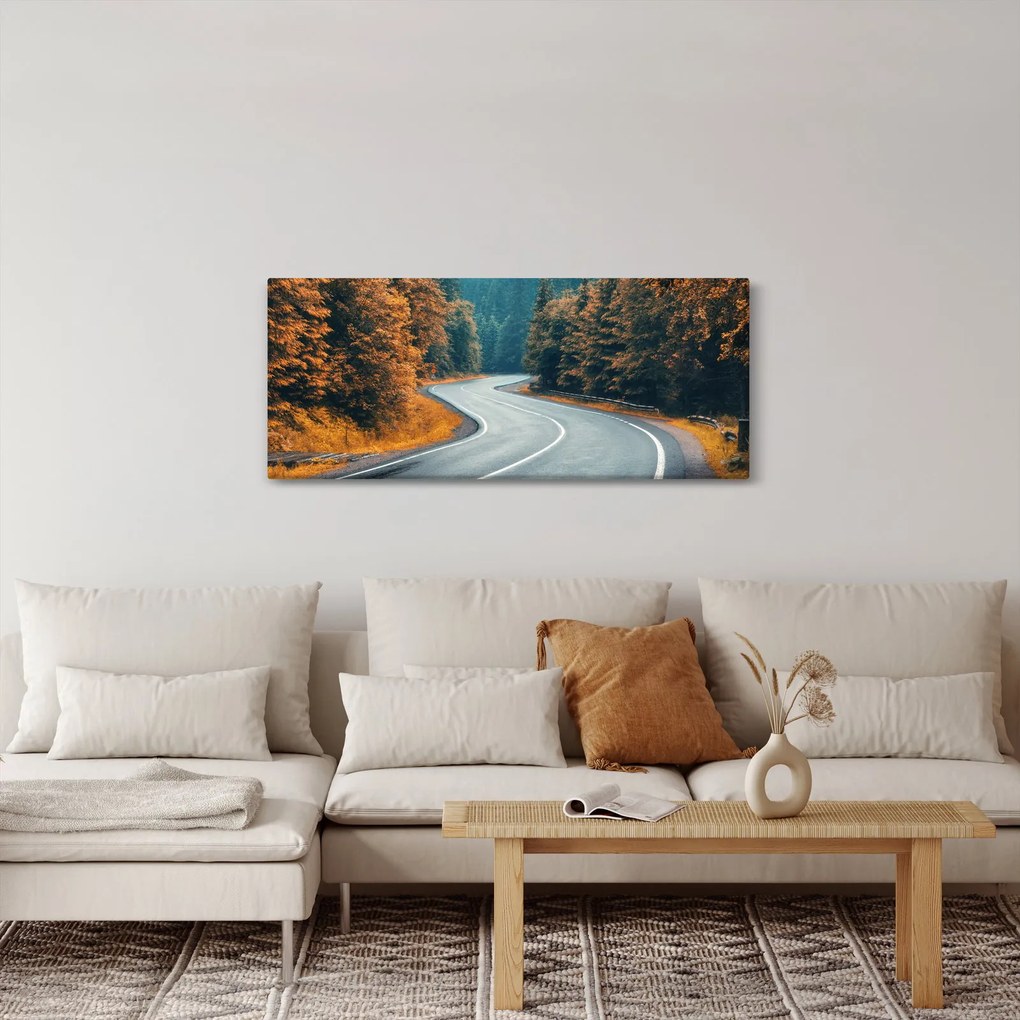 Kép - Kanyargós út (120x50 cm)