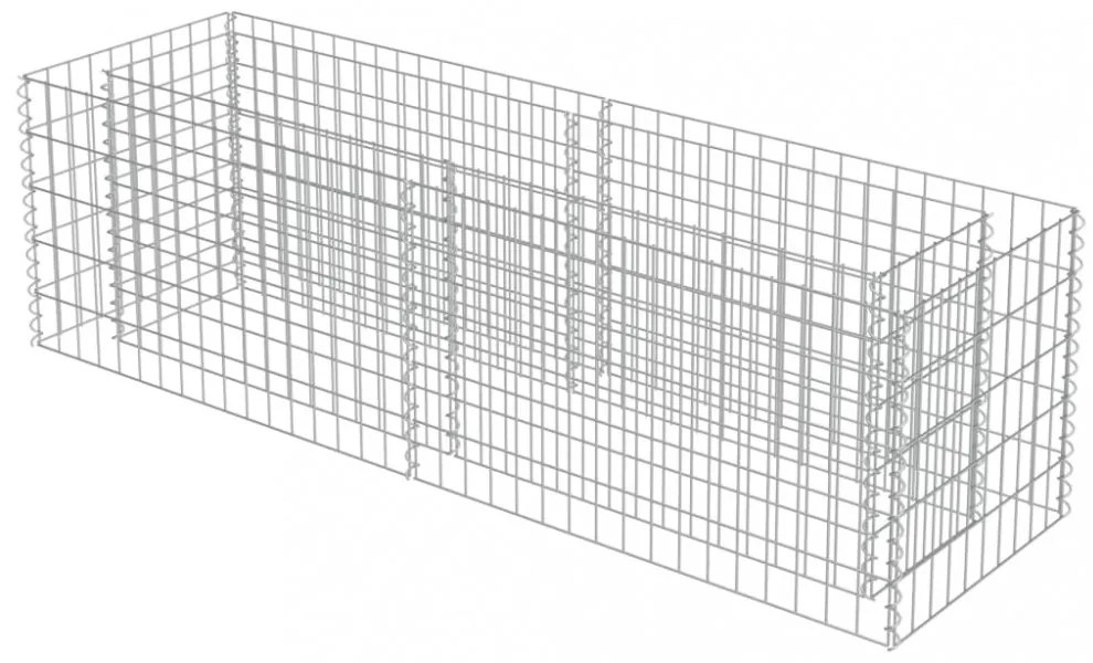 horganyzott acél gabion magaságyás 180 x 50 x 50 cm