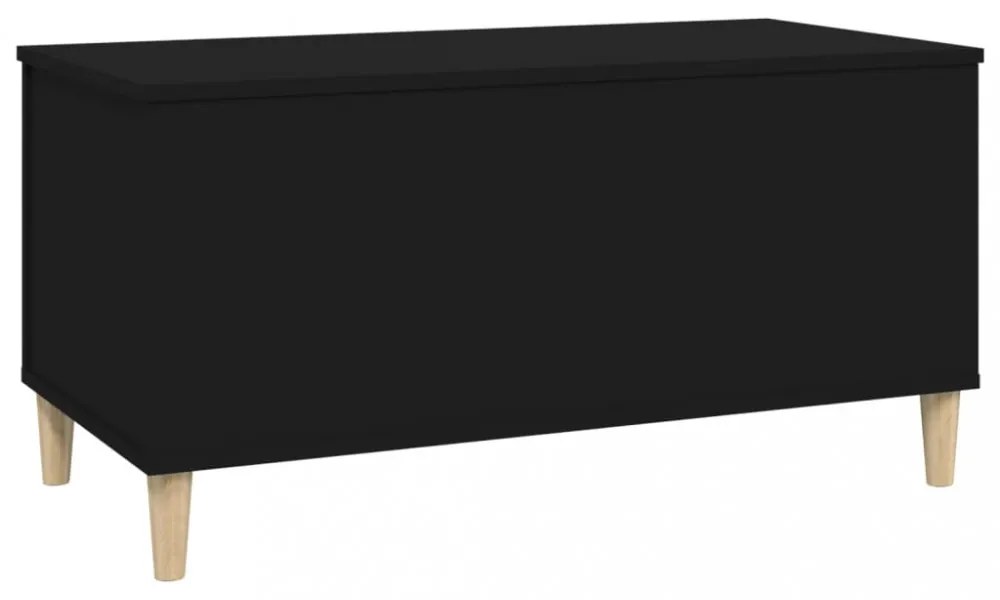 fekete szerelt fa dohányzóasztal 90x44,5x45 cm