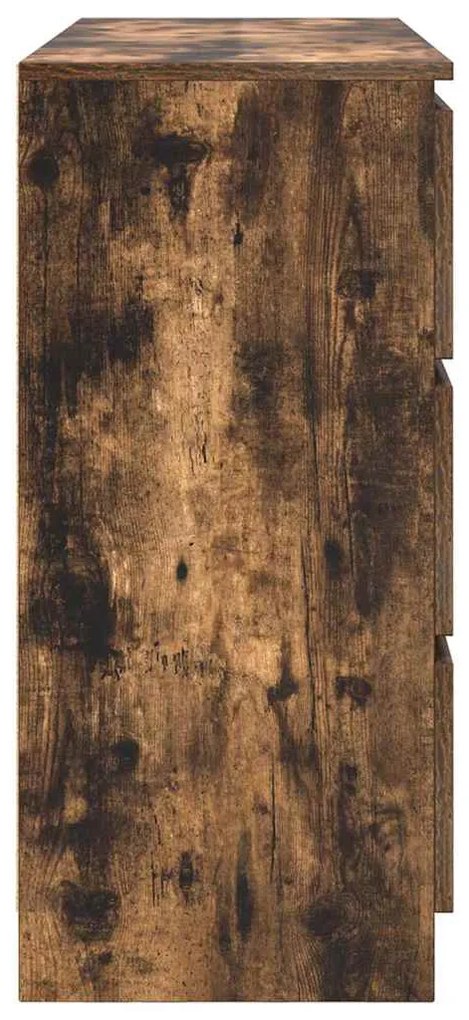 sonoma tölgy színű szerelt fa tálalószekrény 100x35x76 cm