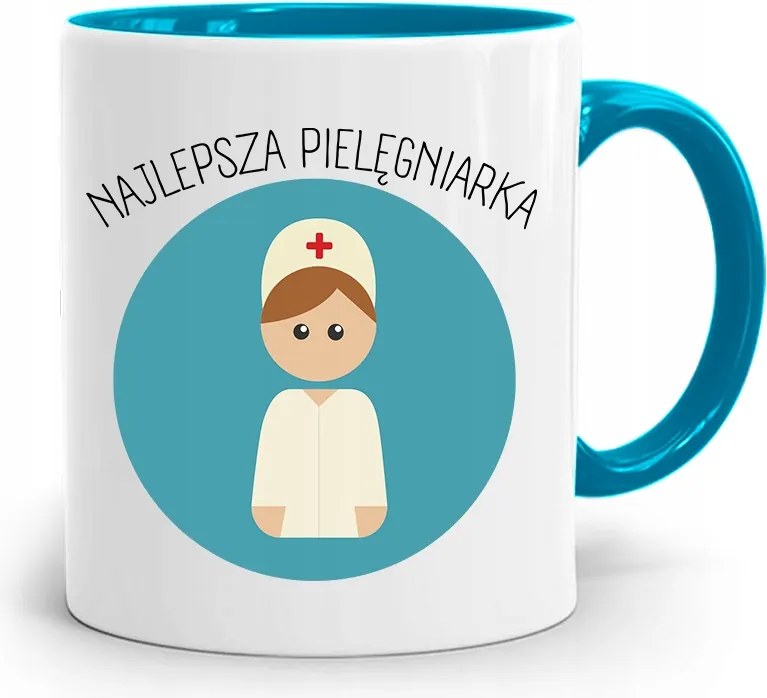Kék Bögre A Legjobb Ápolónőnek, fényképes nyomattal
