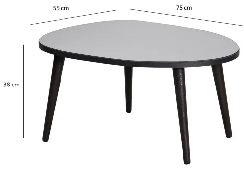 Kávésasztal GUSTO 38x75 cm fekete