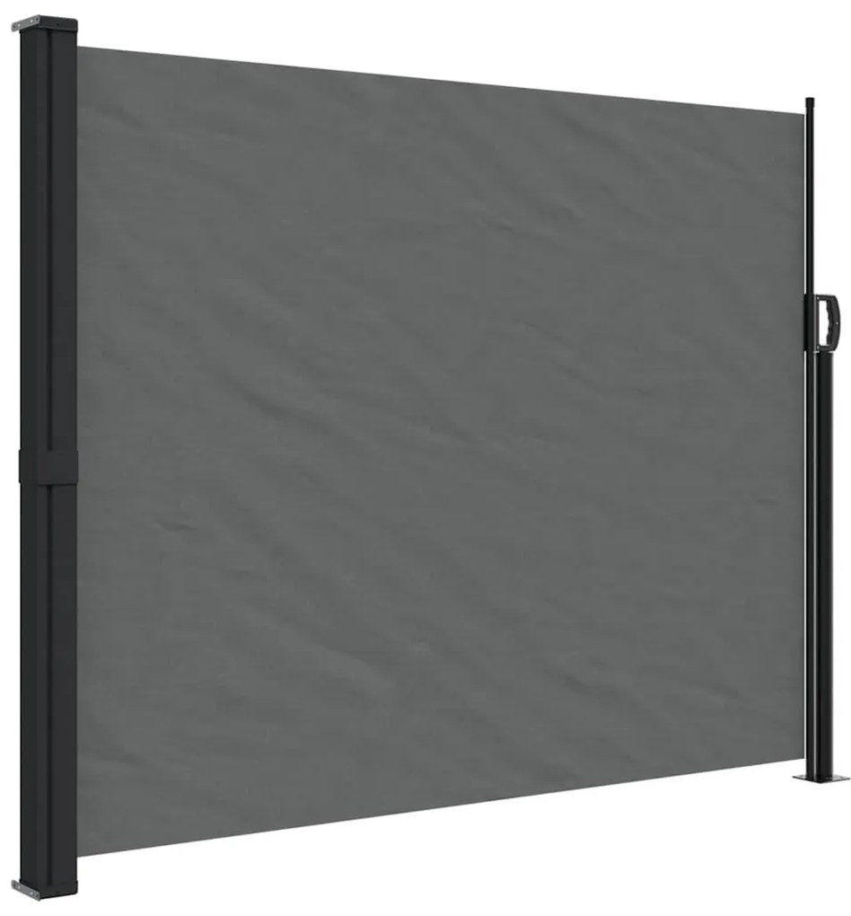 antracitszürke behúzható oldalsó napellenző 160 x 600 cm