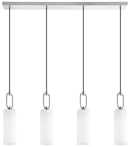 Eglo 390129 - Csillár zsinóron MAJANA 4xE27/40W/230V fényezett króm