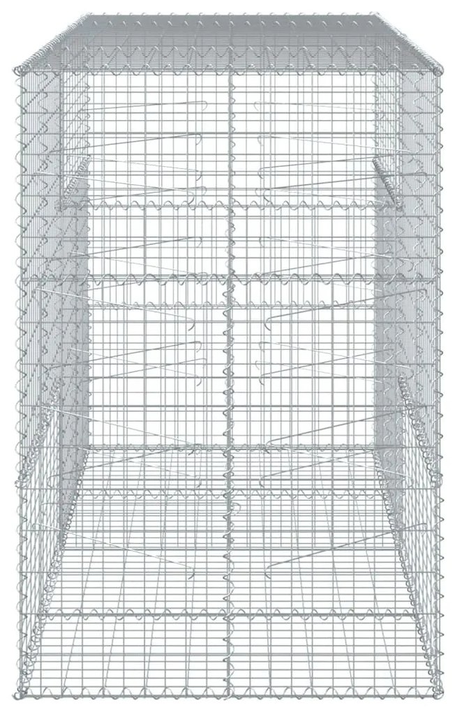 horganyzott vas gabion kosár fedéllel 200 x 100 x 150 cm