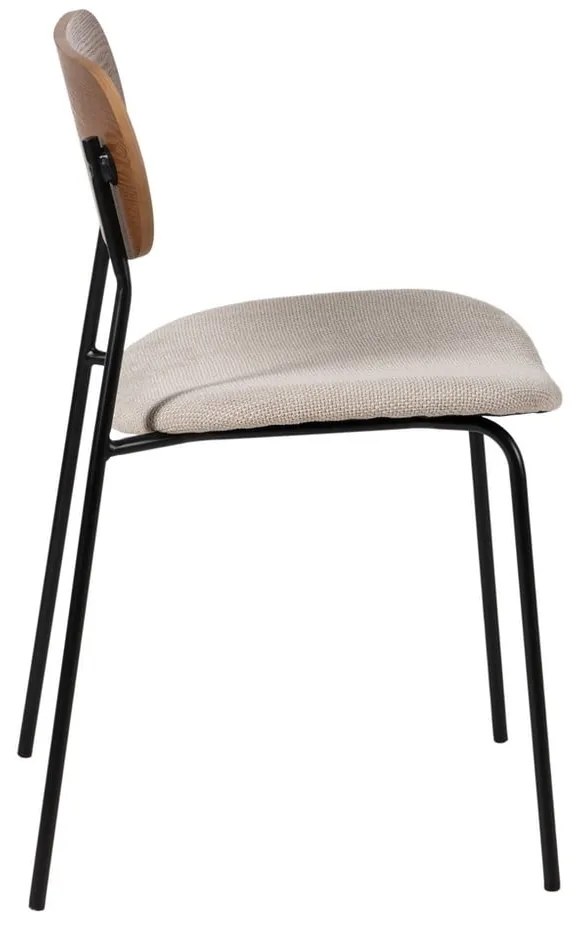 Barna-krémszínű étkezőszék szett 4 db-os Moe – Ixia