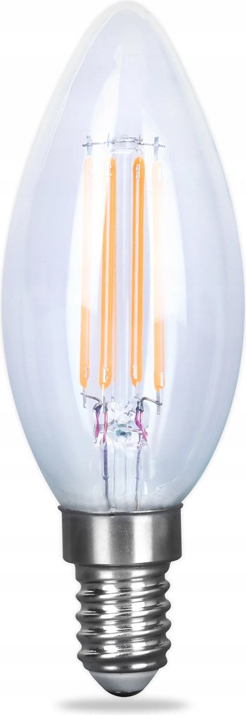 Led izzó 8W gyertya E14 Filament Edison Retro Dekoratív Loft Lámpa 4000K