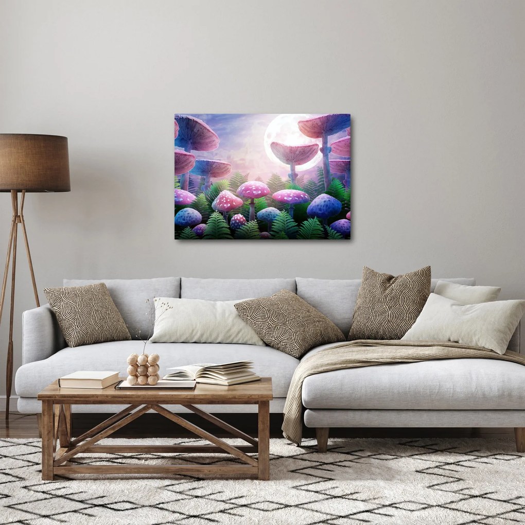 Kép - Gomba teliholdkor, grafika (70x50 cm)