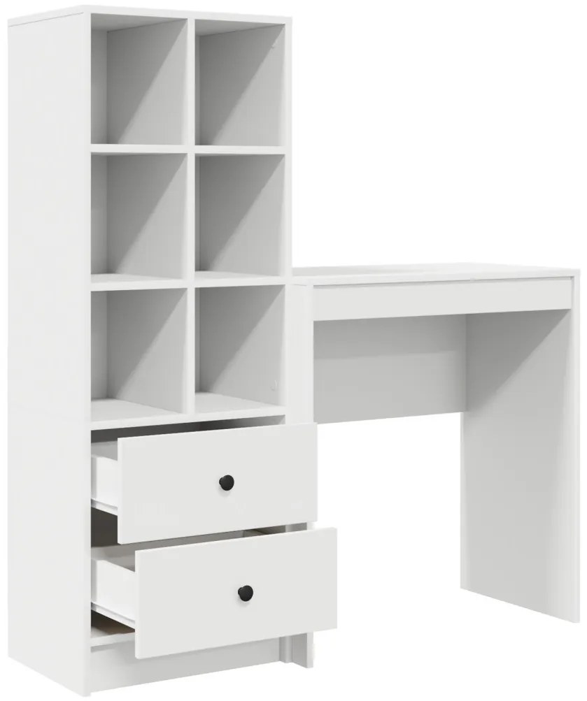 Tárolóval rendelkező íróasztal 2 pcs Fehér 70 x 40 x 76 cm