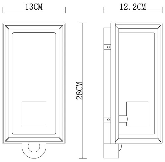 Globo 31982WS - Érzékelős kültéri fali lámpa LOGANA 1xE27/60W/230V IP44 fehér
