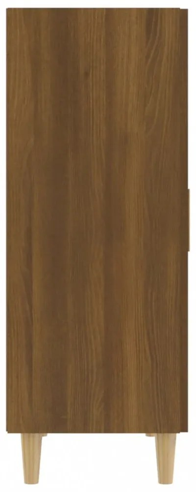 barna tölgy színű szerelt fa tálalószekrény 70 x 34 x 90 cm