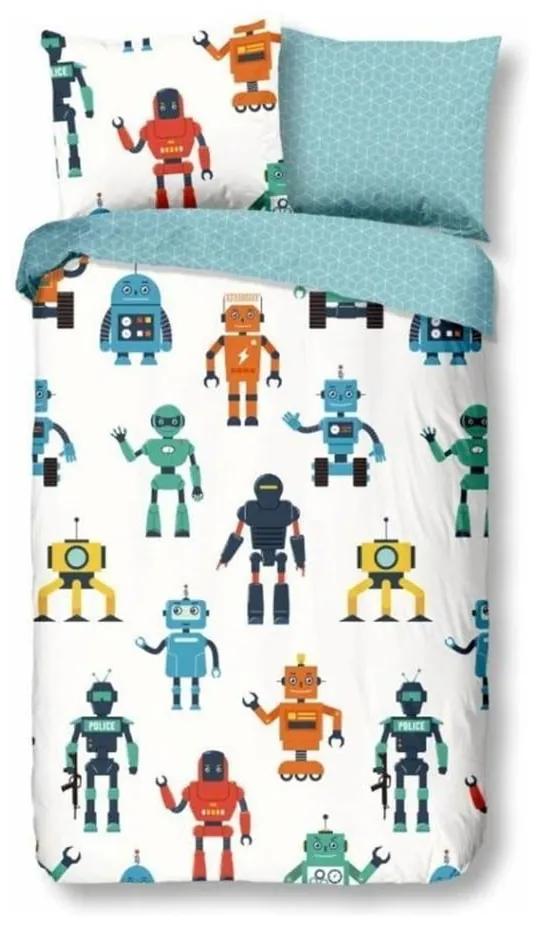 Robots gyermek pamut ágyneműhuzat garnitúra, 140 x 200 cm - Good Morning