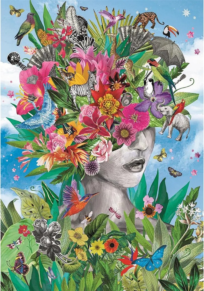 Virágzó gondolatok Head in Jungle 500 db-os Compact puzzle Clementoni