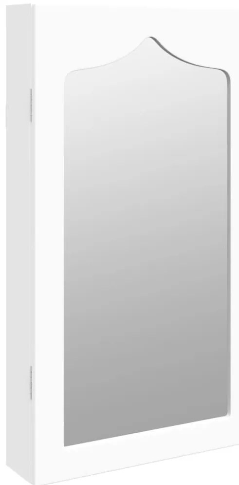 fehér falra szerelhető tükrös ékszerszekrény 37,5x10x67 cm