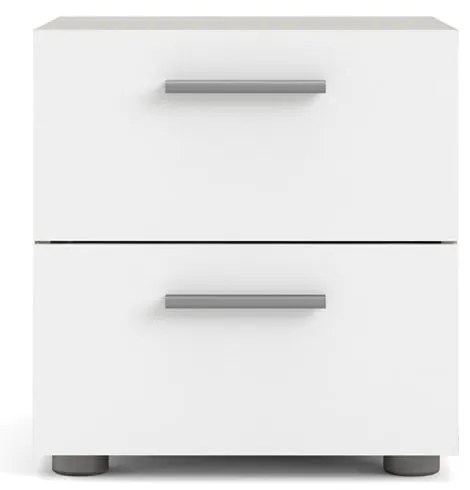 Fehér-természetes színű éjjeliszekrény tölgyfa dekorral Pepe - Tvilum