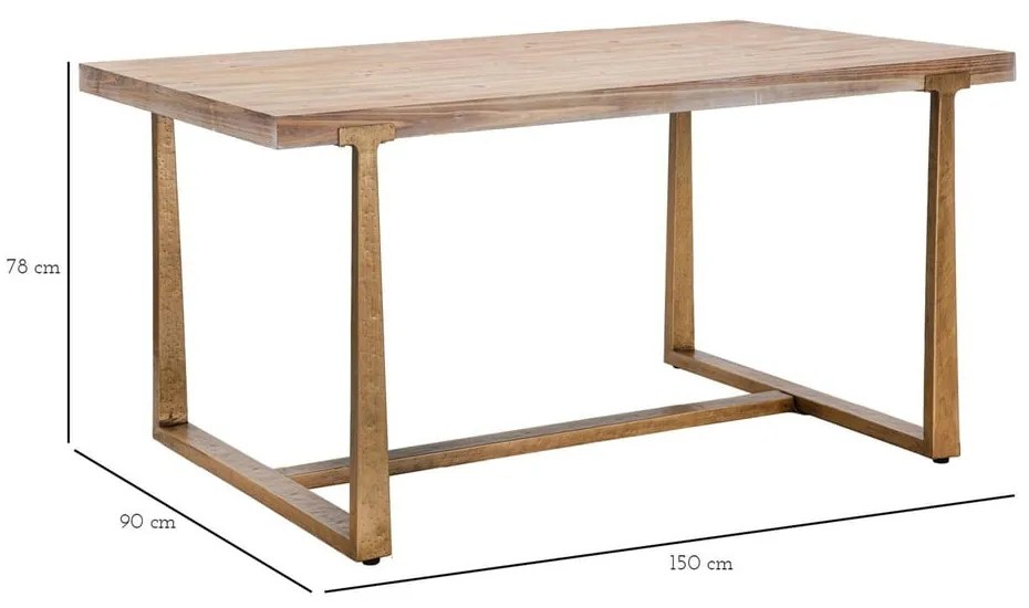 Natúr színű étkezőasztal 150x90 cm Ankara – Mauro Ferretti